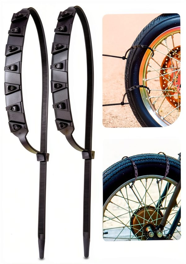 SOLUSTRE Motorcycle Snow Chains Nylon Universal Fit-6