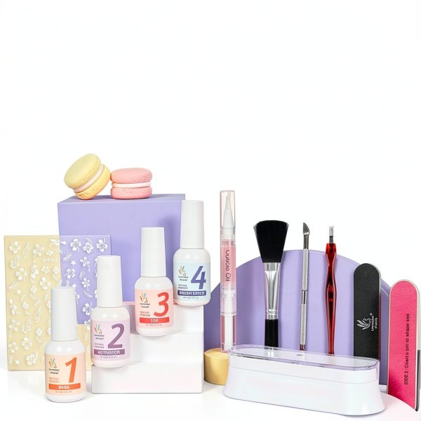 Lavender Violets Dip Powder Nail Kit Amber Rainbow Castle-5