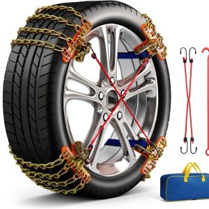 FLYSWAN Snow Tire Chains for Car SUV Pickup Trucks-0