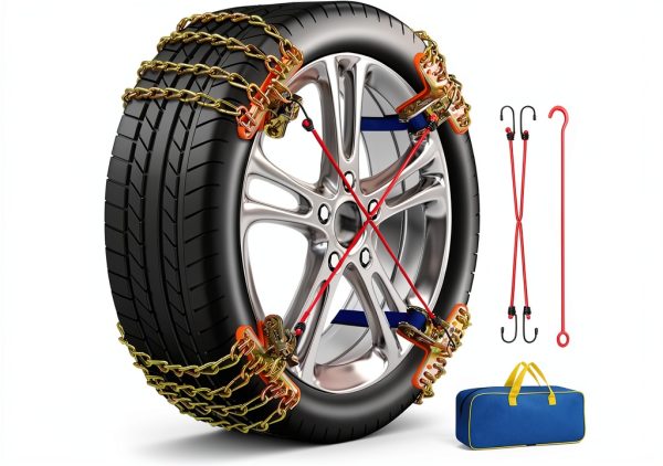 FLYSWAN Snow Tire Chains for Car SUV Pickup Trucks-0