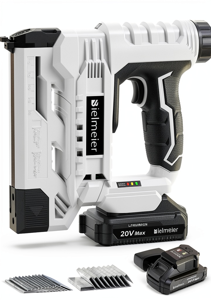 Bielmeier 20V cordless brad nailer in action