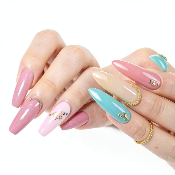 Lavender Violets Dip Powder Nail Kit Amber Rainbow Castle-2