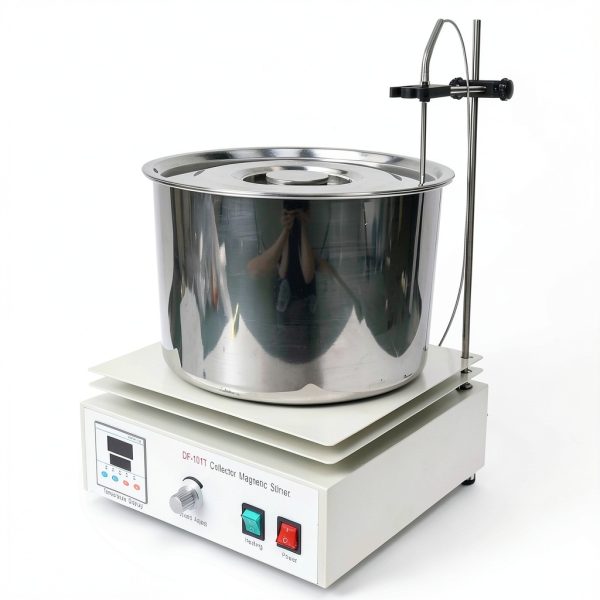 10 Liter Collective Heat Magnetic Stirrer Water Bath Oil Bath Laboratory Thermostat 1400Rpm 400, Digital Df-101t Constant Temperature Water Bath 110V-6