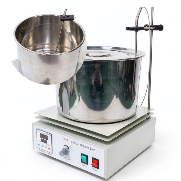 10 Liter Collective Heat Magnetic Stirrer Water Bath Oil Bath Laboratory Thermostat 1400Rpm 400, Digital Df-101t Constant Temperature Water Bath 110V-2