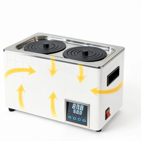 Digital Water Bath - 6L Water Bath Lab,Two-Hole Laboratory Water Bath,Thermostatic Water Bath with Stainless Steel Liner-3