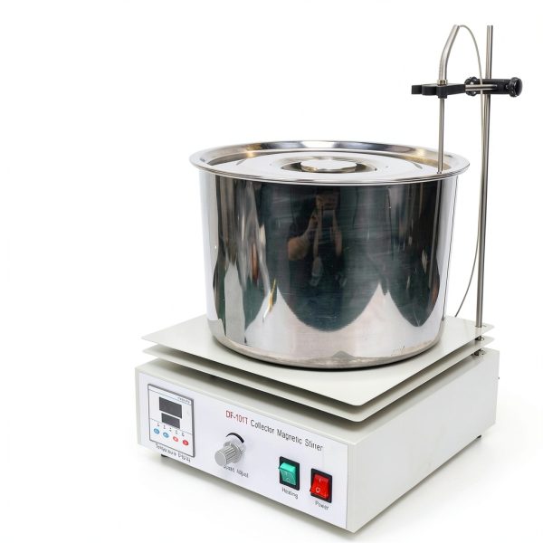 10 Liter Collective Heat Magnetic Stirrer Water Bath Oil Bath Laboratory Thermostat 1400Rpm 400, Digital Df-101t Constant Temperature Water Bath 110V-1