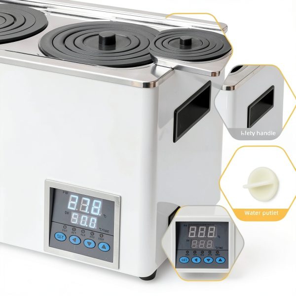 Digital Water Bath - 6L Water Bath Lab,Two-Hole Laboratory Water Bath,Thermostatic Water Bath with Stainless Steel Liner-1