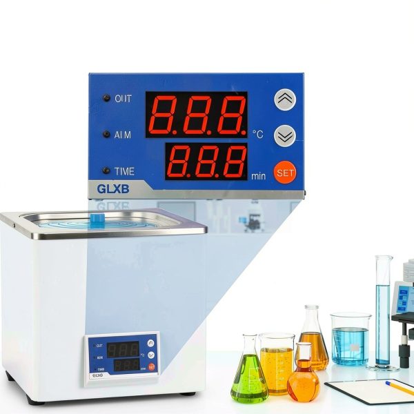 Digital Thermostatic Water Bath 3L-Anti-Drying, RT-212℉ Temp Control with Timer, 304 Stainless Steel Chamber for Lab-2