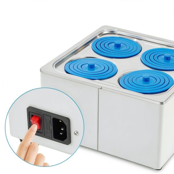 Digital Lab Water Bath 12L Laboratory Thermostatic Water Bath 4 Openings 800W by YUCHENGTECH for Food Heating Chemical Biological Experiment 110V-3